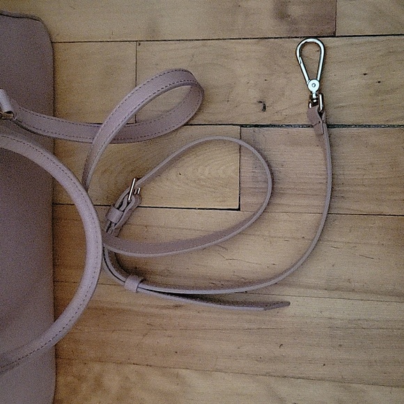 Coccinelle double handle crossbody tote in beige leather. - Picture 8 of 8